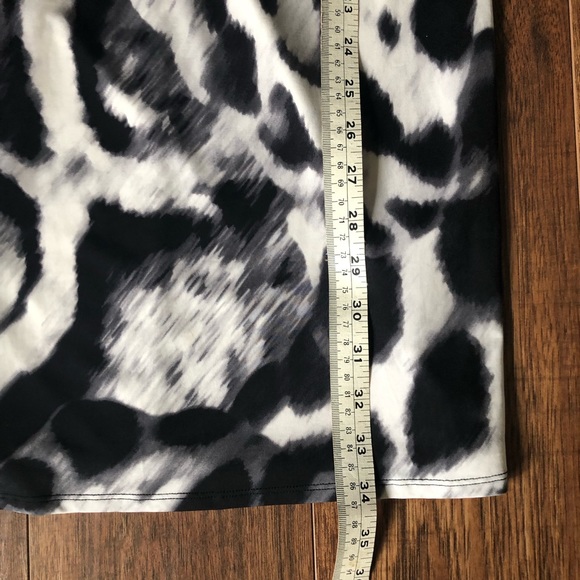 GUESS B/W Leopard Cutout Dress w/ Faux Leather NWT - Picture 7 of 8